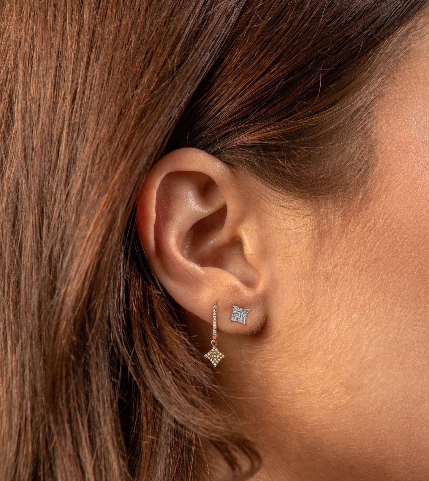 Diamond Firework Stud Earring