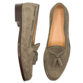 16-583-TPE FRANCO Suede Calfskin Tassel Loafer, Taupe