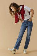 Activity Grrrl High Rise Kick Crop Jeans HJ017