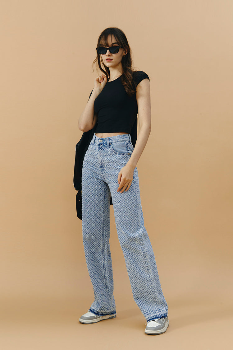 Coney Island Whitefish Tweed Wide Jeans HJ007 [FINAL SALE]