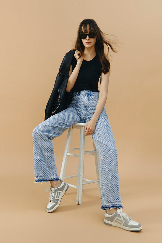 Coney Island Whitefish Tweed Wide Jeans HJ007 [FINAL SALE]