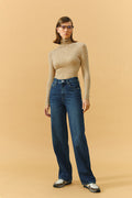 Coney Island Whitefish High Rise Wide Jeans HJ007
