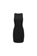 Ibiza Ruched Mini Dress Black
