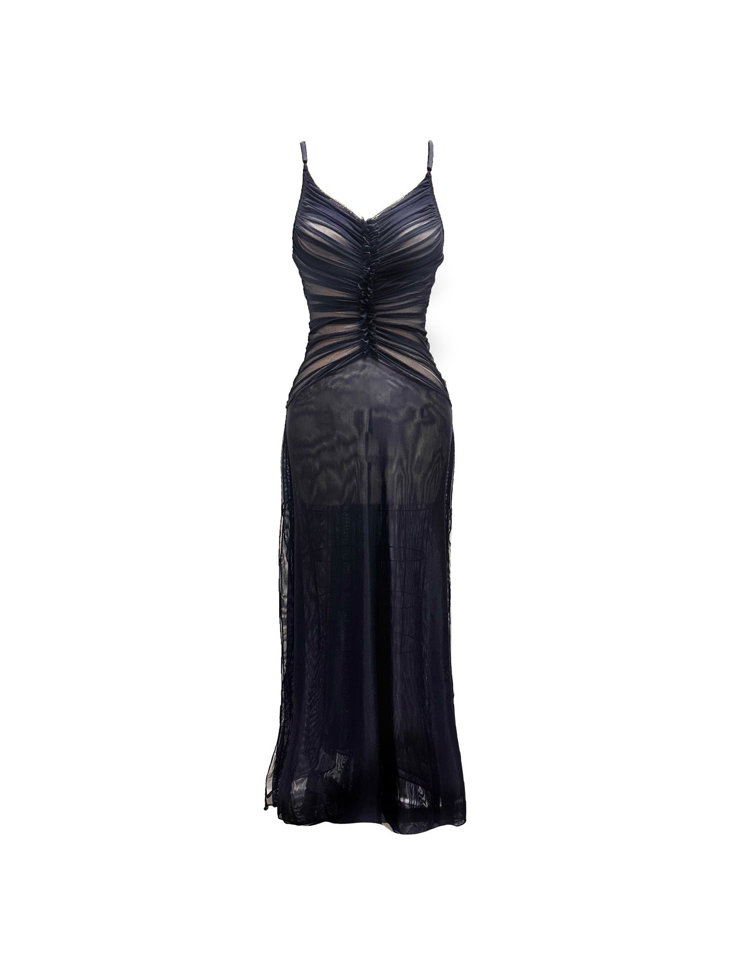 Terminator Tulle Ruched Long Nightgown