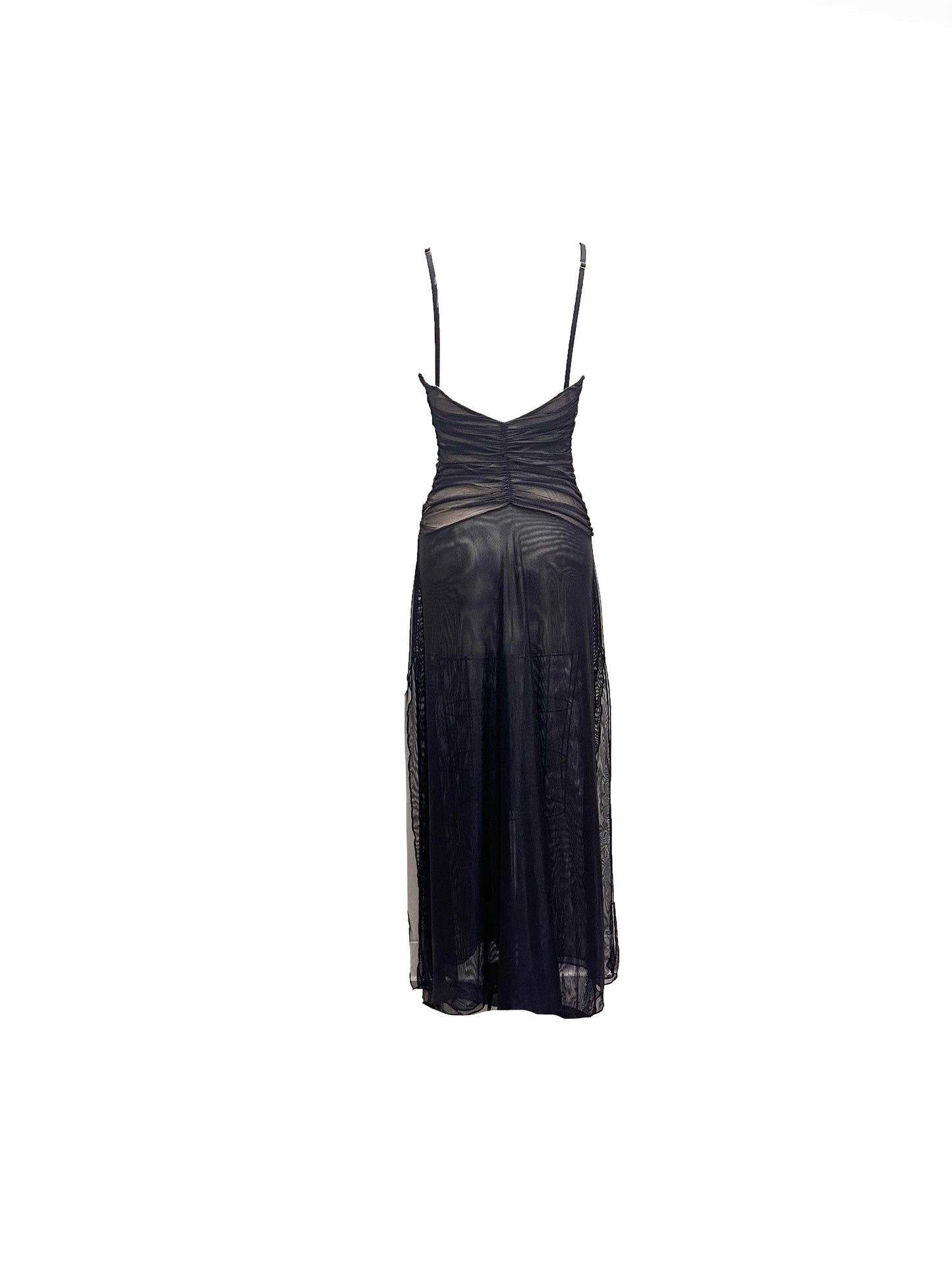 Terminator Tulle Ruched Long Nightgown