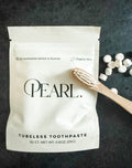 Toothpaste in a Bottle - White Sea Glass & Fluoride Mint Toothpaste Tablets | 62 Tablets | Refill Pouch
