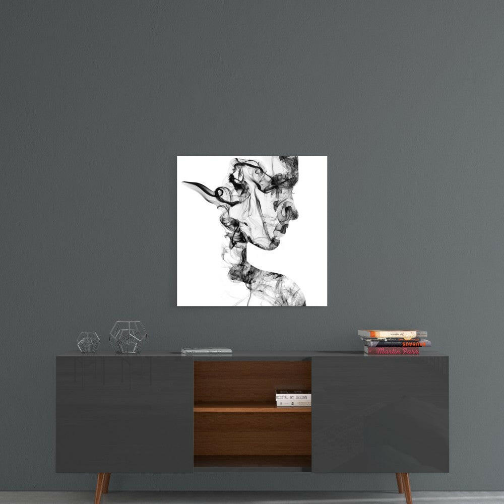 Smoke Silhouettes Glass Wall Art