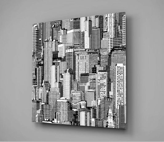 Solitude in the Crowd Glass Wall Art