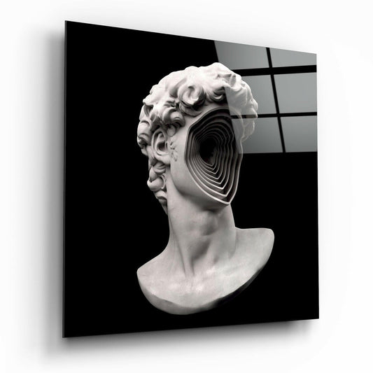 Sculpture Head Glass Wall Art