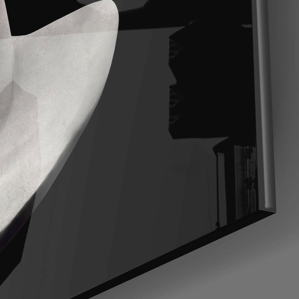 Sculpture Head Glass Wall Art