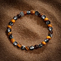 Confident Personality - Enamel Tiger's Eye Bracelet