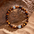 Confidence Secured Tiger’s Eye & Black Onyx Bracelet