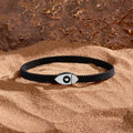 Opulent Security Men’s Evil Eye Black String Bracelet