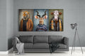 Animal Heads Mega Glass Wall Art