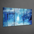 Abstract Blue Mega Glass Wall Art