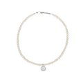 White Pearl Coin Necklace