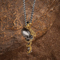 Powerful Guidance - Snake Skull Onyx Necklace