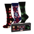 Marvel  Avengers Favorites 3 Pair Socks and Lapel Pin Gift Set
