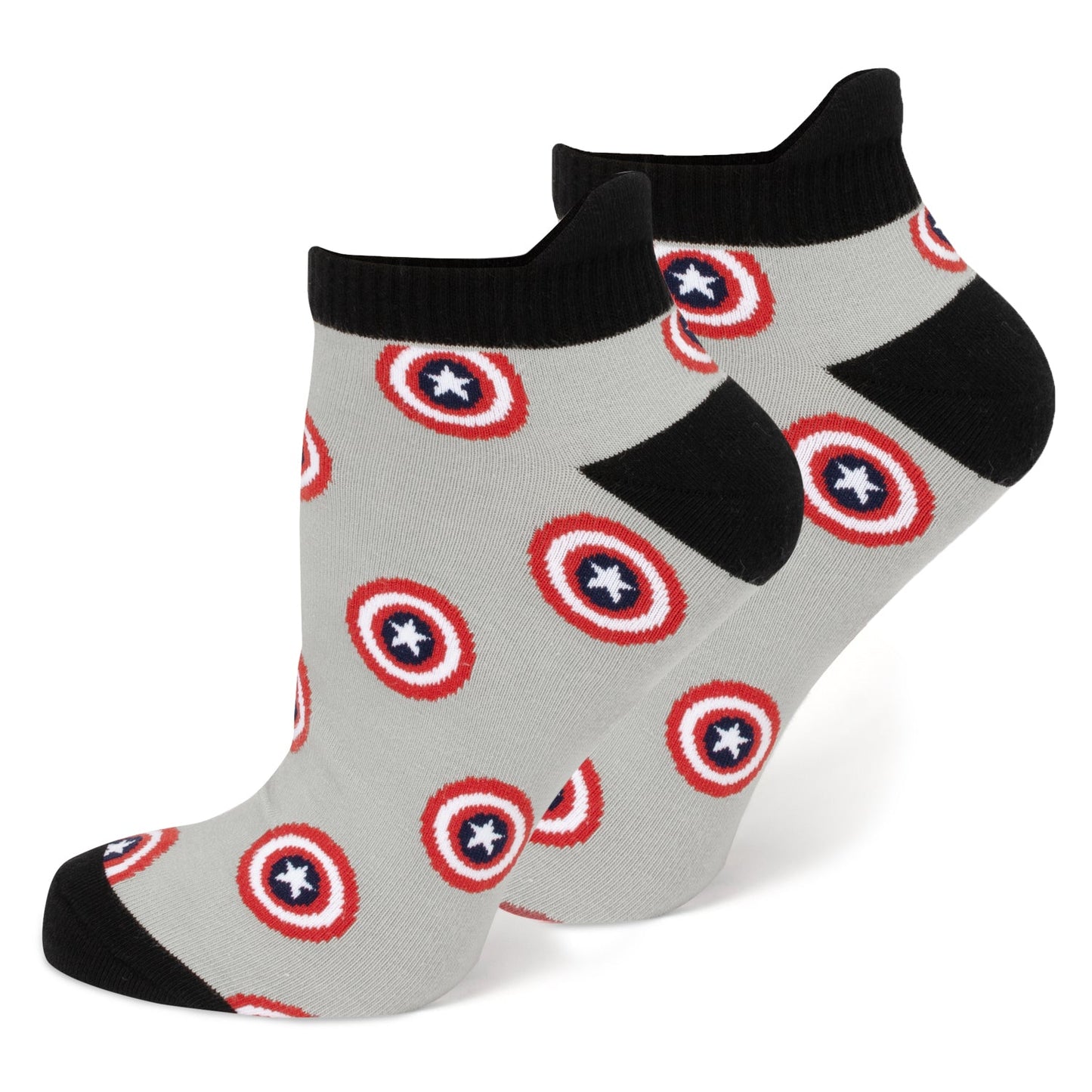 Marvel Captain America Ankle Socks 3-Pack and Lapel Pin Gift Set