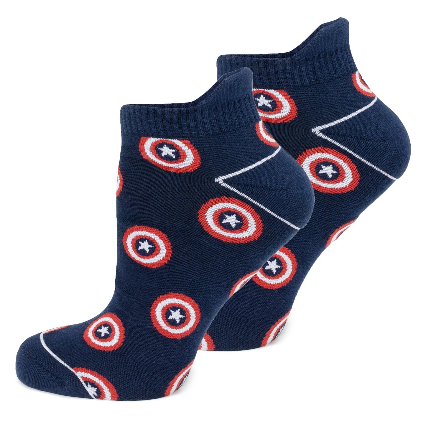 Marvel Captain America Ankle Socks 3-Pack and Lapel Pin Gift Set