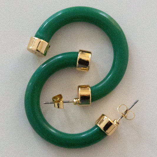 Mini  Hoops - Kelly Green