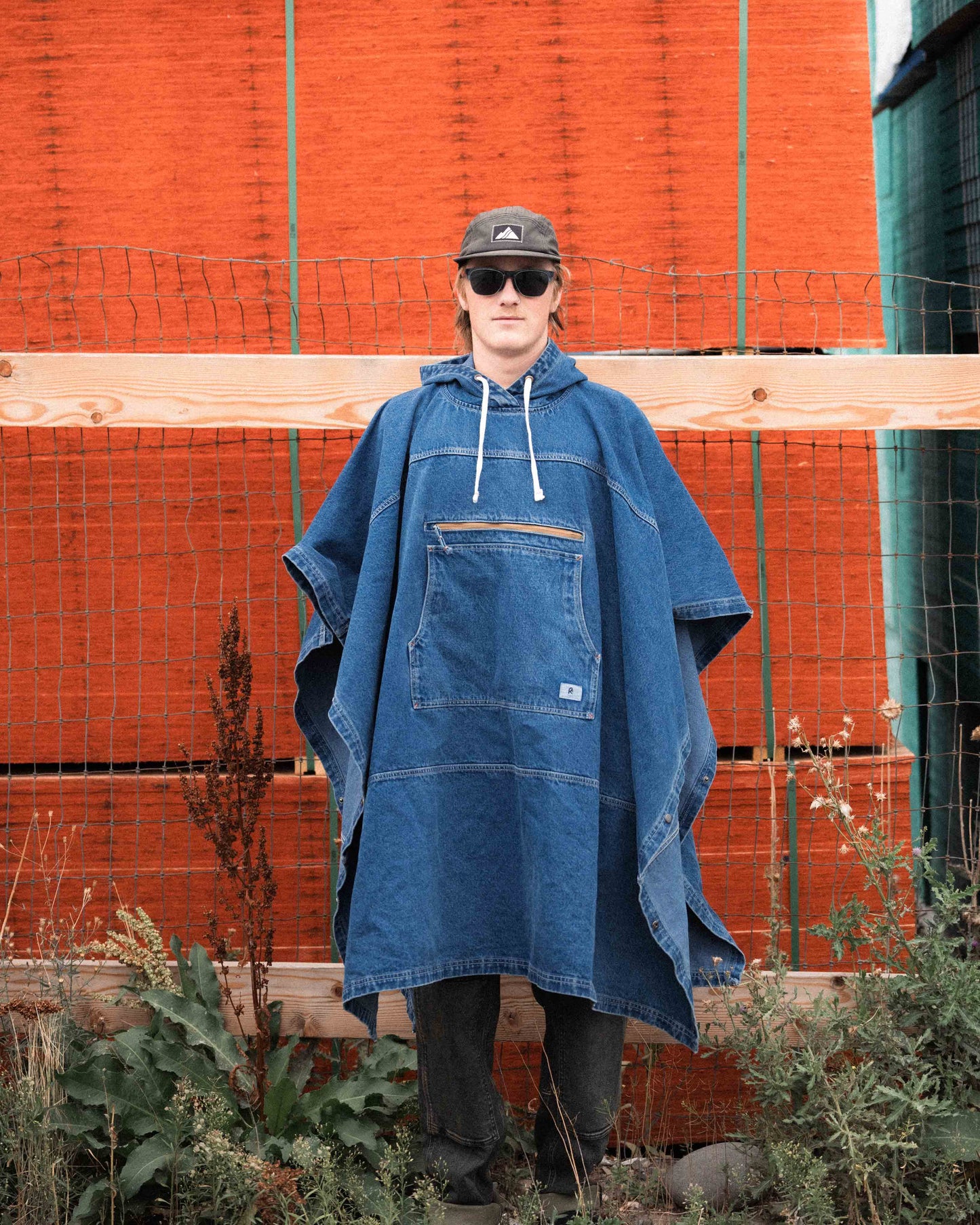 OB-X Denim Poncho