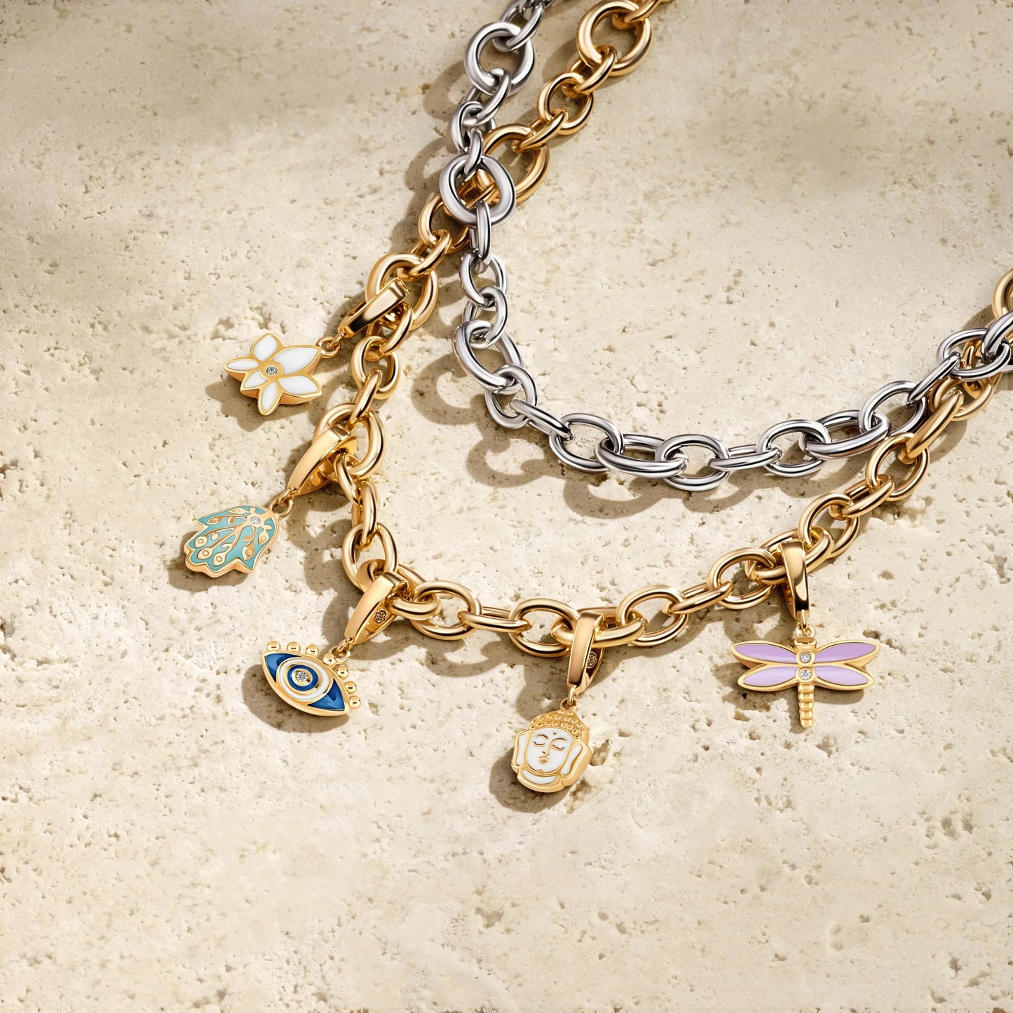 Serene Awakening Gold Lotus Charm