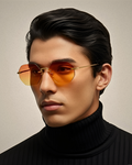 Liam Bruler Hexagon Frameless Sunglasses