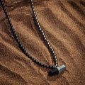 Stabilizing Energy - Hematite Onyx Evil Eye Pointer Necklace