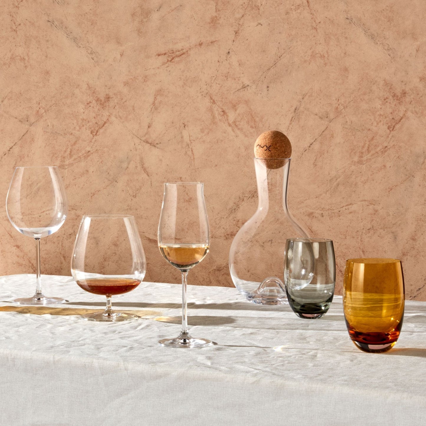 Vintage Set of 2 Rosé Wine Glasses