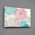 Umbrellas Glass Wall Art