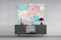 Umbrellas Glass Wall Art