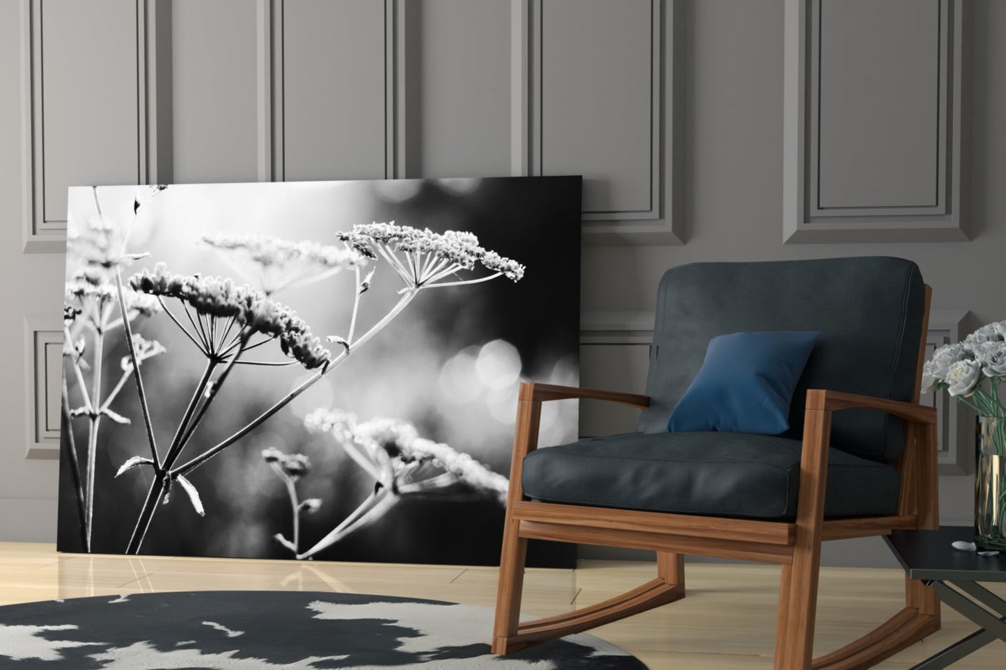 Flower Glass Wall Art