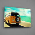 Vosvos Minibus Glass Wall Art