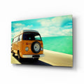 Vosvos Minibus Glass Wall Art