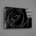 Black Rose Glass Wall Art