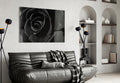 Black Rose Glass Wall Art