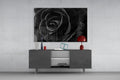 Black Rose Glass Wall Art