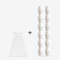 ZAI Geometric Pillar Candle in Ivory