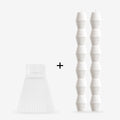 ZAI Geometric Pillar Candle in Ivory