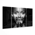 Butterfly Women 4 Pieces Mega Glass Wall Art (59"x36")