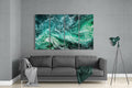 Waves 4 Pieces Mega Glass Wall Art (59"x36")