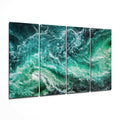 Waves 4 Pieces Mega Glass Wall Art (59"x36")
