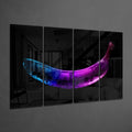 A Banana 4 Pieces Mega Glass Wall Art (59"x36")