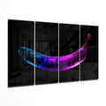 A Banana 4 Pieces Mega Glass Wall Art (59"x36")