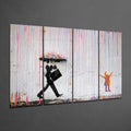 Banksy 4 Pieces Mega Glass Wall Art (59"x36")