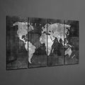 World Map 4 Pieces Mega Glass Wall Art (59"x36")