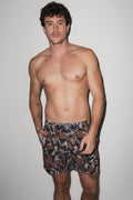 Tulum Volley Swim Trunk Tobacco Flower
