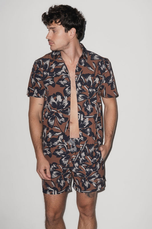 Todos Santos Classic Shirt Tobacco Flower
