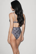 Palermo High Waist Bikini Bottom Snake